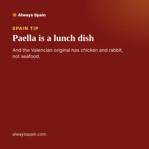 Paella is a lunch dish